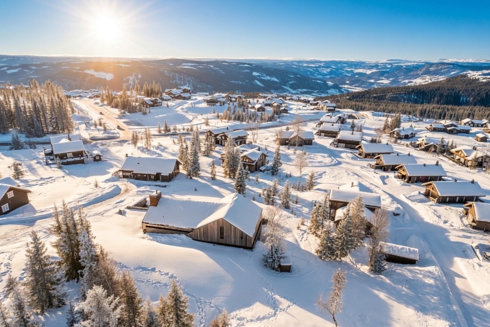 Hytta ligger flott til på populære Mosetertoppen med kort avstand til skiløyper og adkomstløype ned til alpinanlegget. Galleribilde