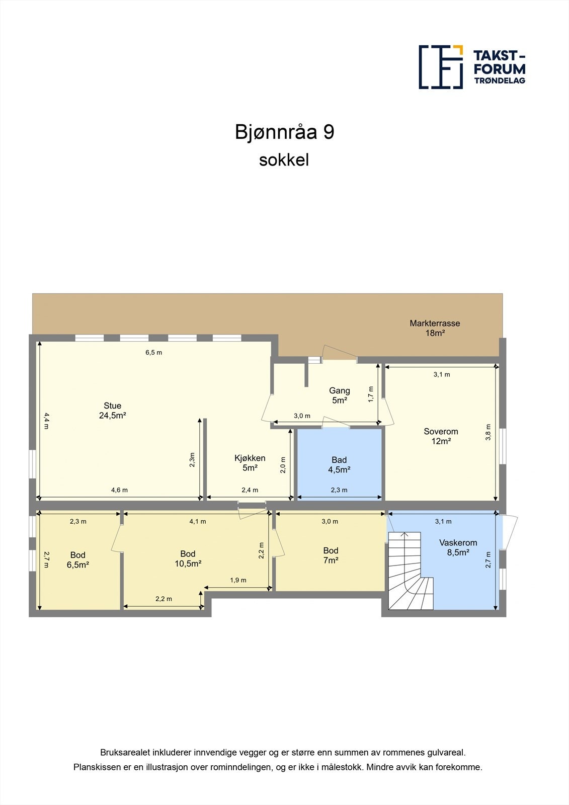 Planskisse sokkel Galleribilde