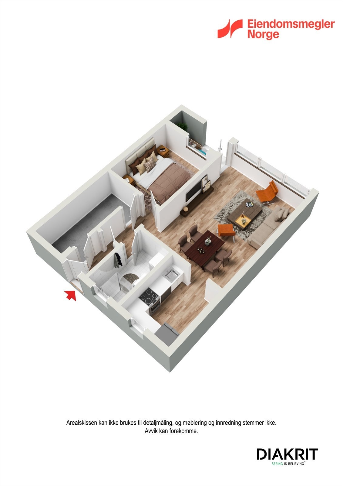 Plantegning 3D Galleribilde