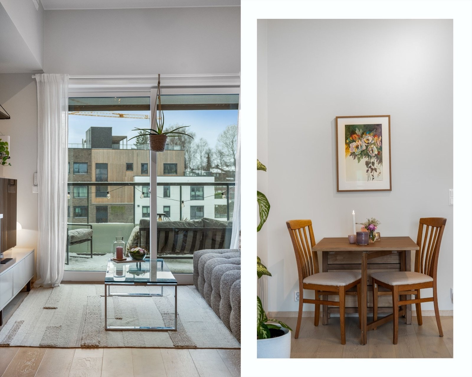 Leiligheten fremstår lys og luftig med en effektiv planløsning. Galleribilde