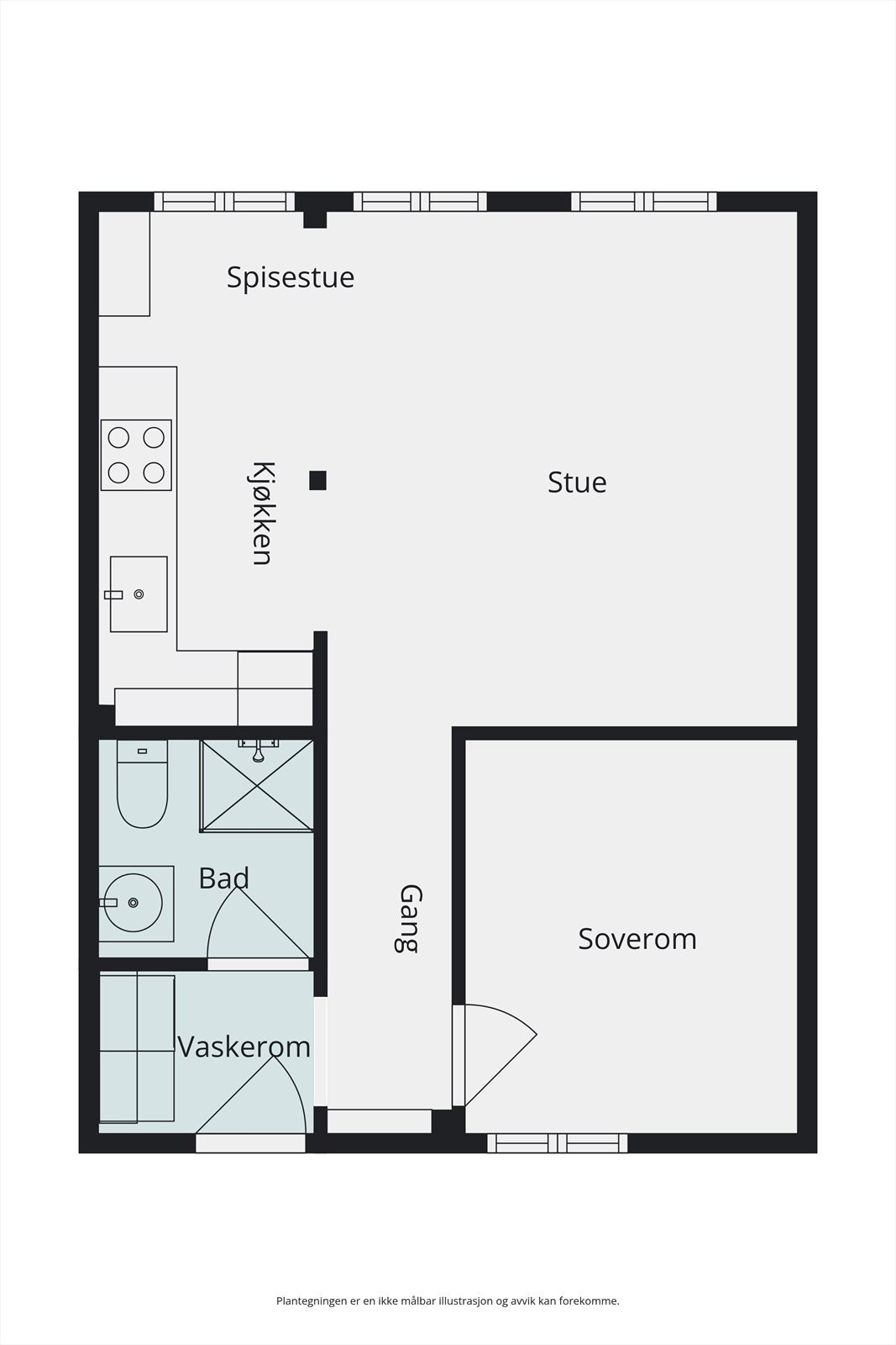 Plantegning for leiligheten. Galleribilde