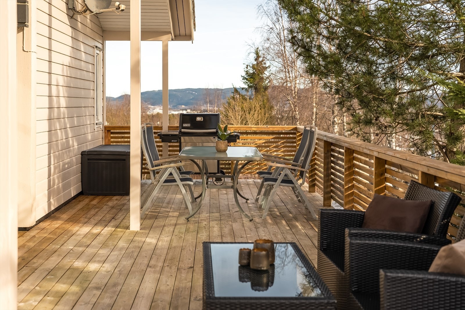 Terrassen ble oppført i 2015 og holder en fin standard. Galleribilde