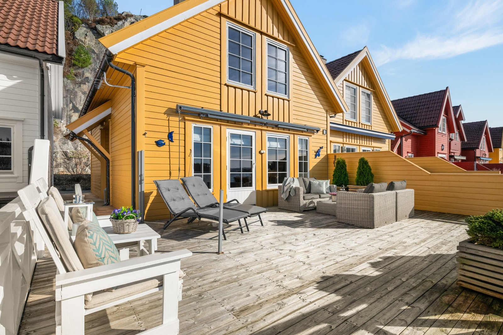 Terrassen er svært romslig Galleribilde