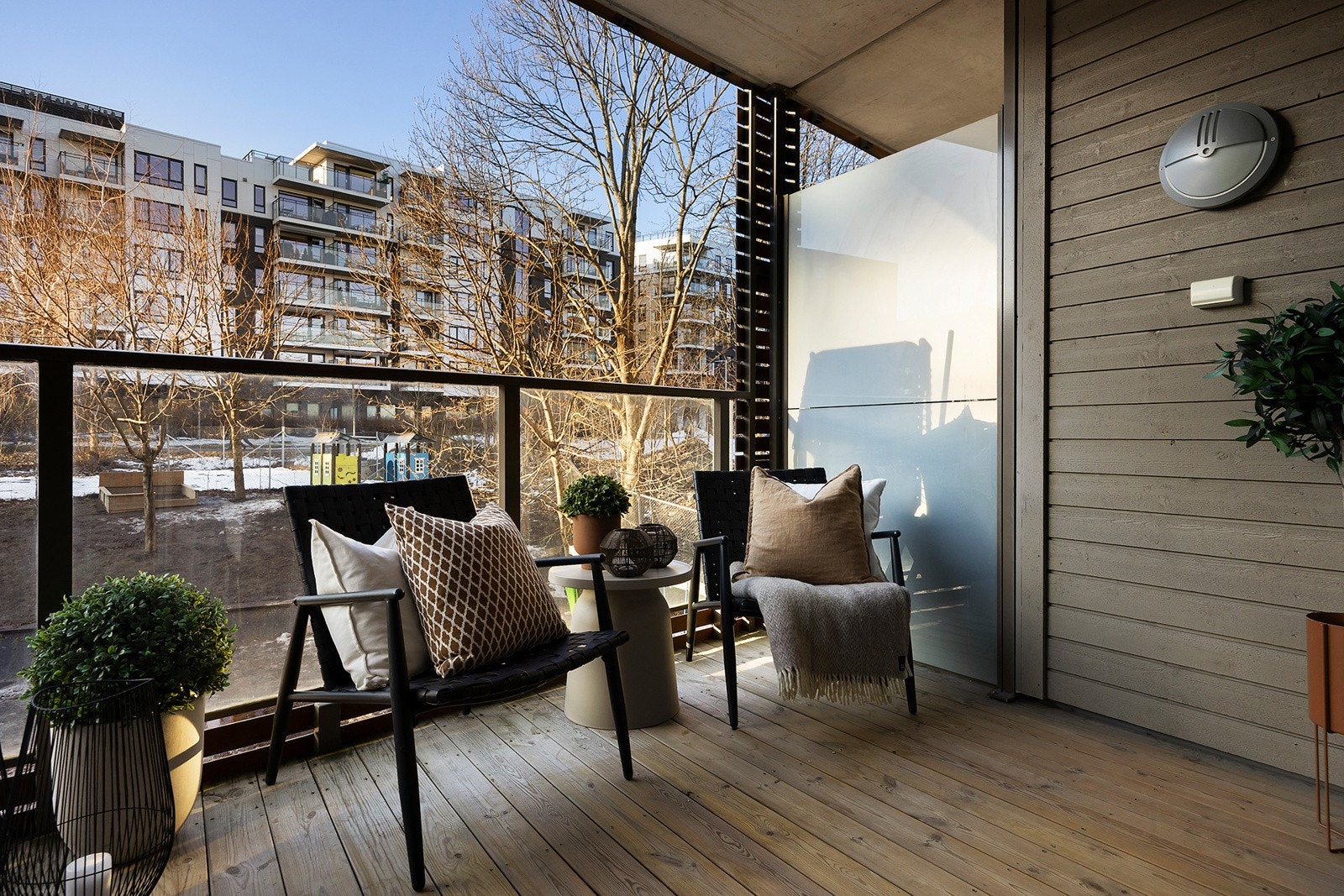 Vest-nordvestvendt balkong på ca. 11 kvm Galleribilde