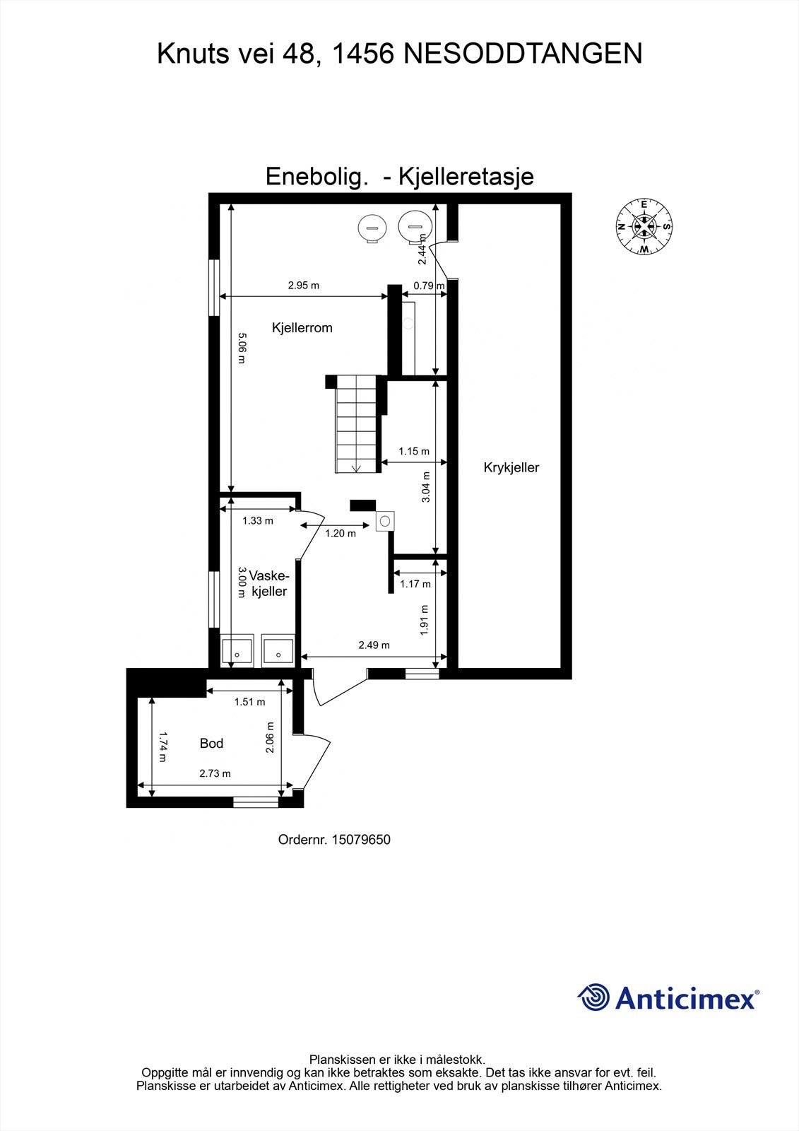 Plantegning kjelleretasje Galleribilde