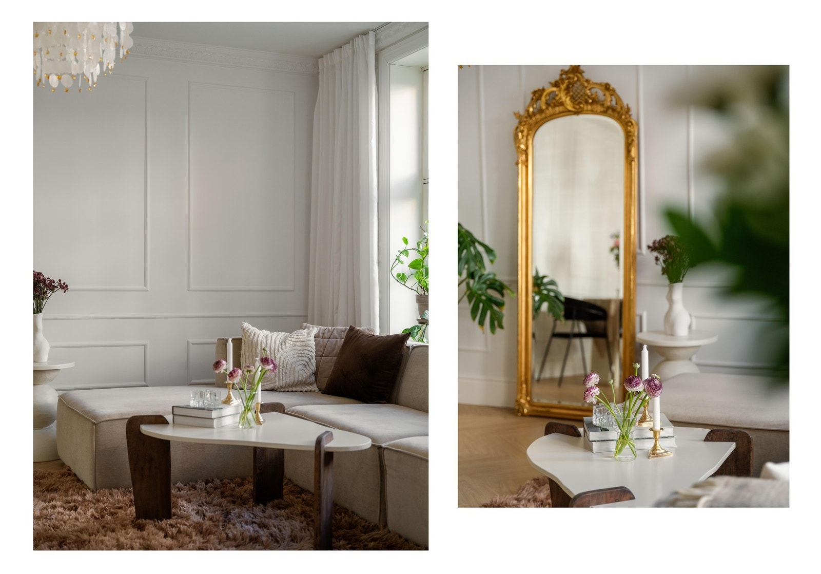 Leiligheten er pusset opp med stort fokus på å bevare og fremheve de originale kvalitetene. Galleribilde