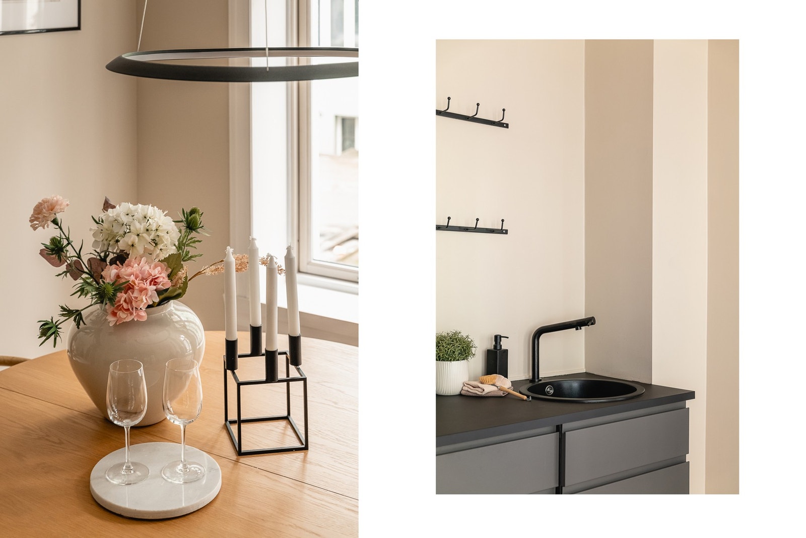 - Integrerte hvitevarer som stekeovn, induksjonstopp, oppvaskmaskin, ventilator og kjøleskap med frysedel medfølger - Galleribilde