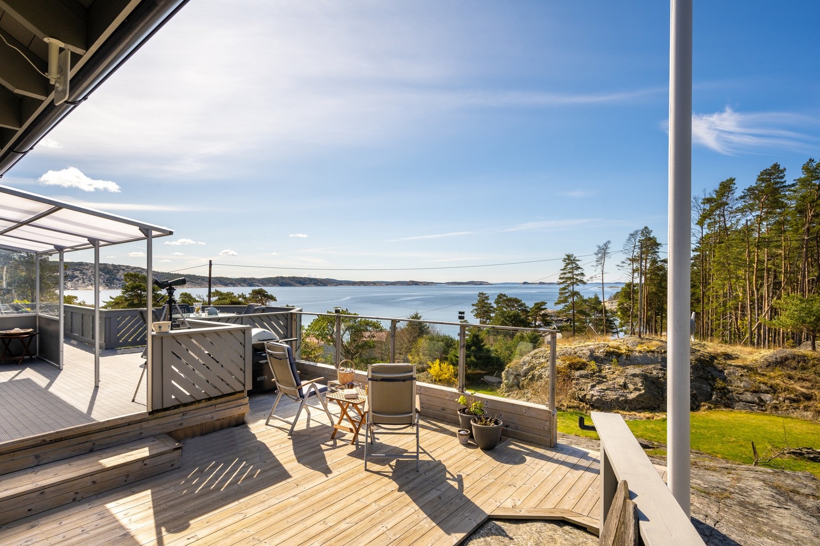 De aller fleste utesoner har fin kontakt med vannet og gode solforhold Galleribilde