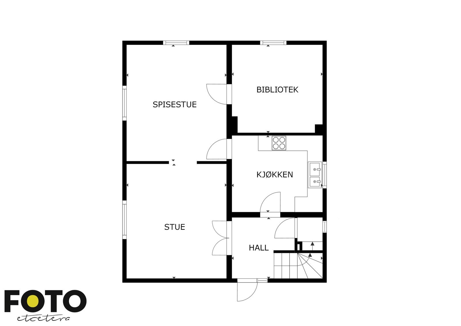 Plantegning etasje 1 Galleribilde