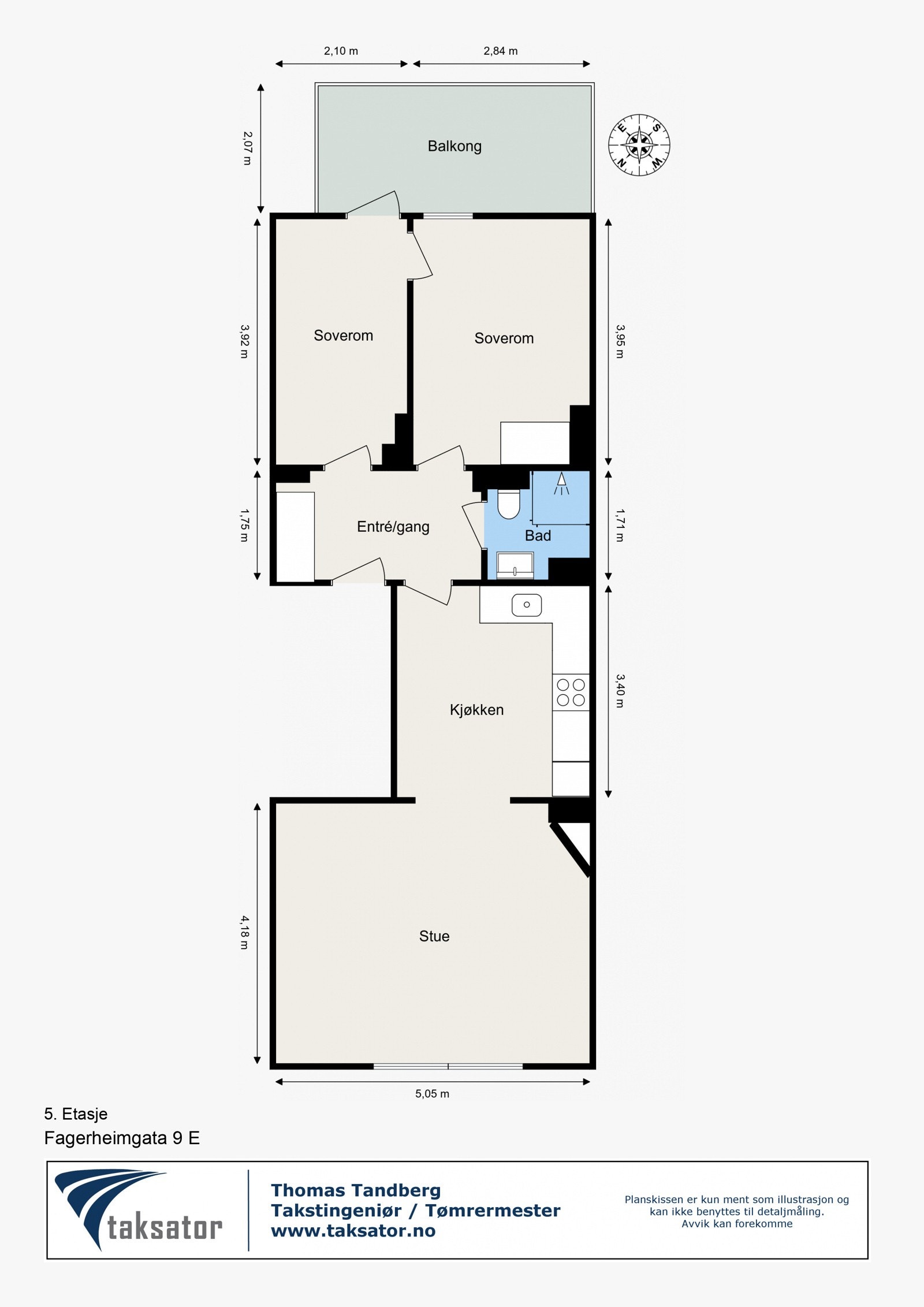 Plantegning med mål. Galleribilde