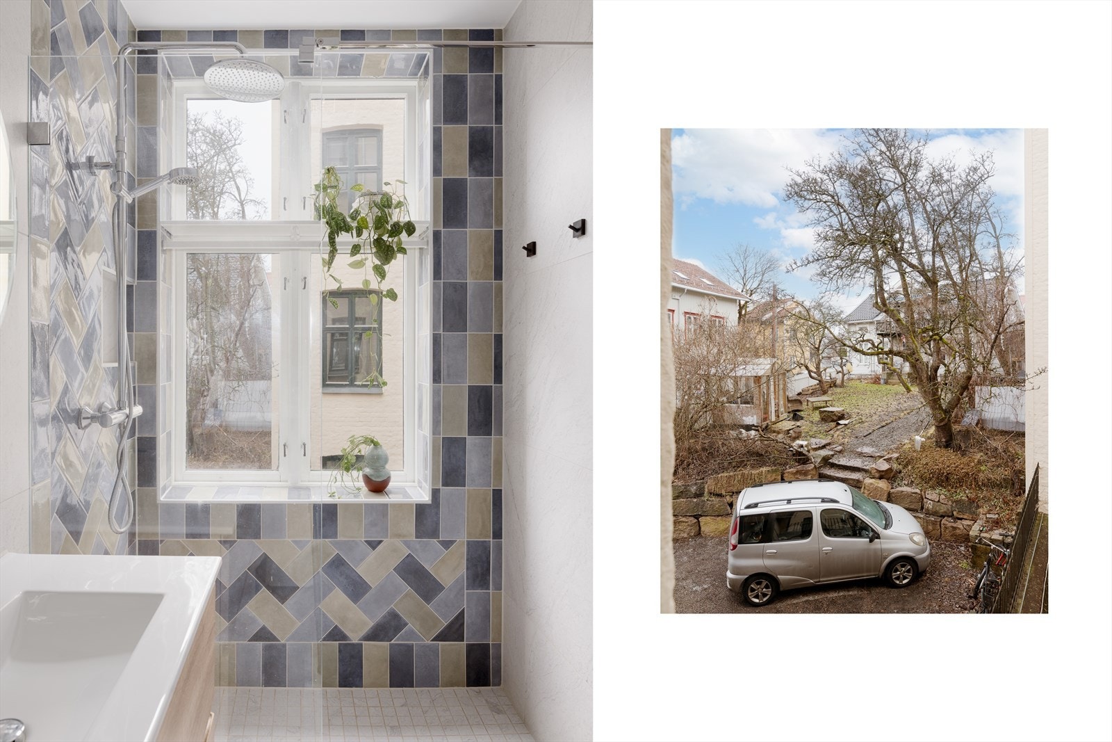 Badet og soverom 2 vender ut mot den rolige bakgården. Galleribilde