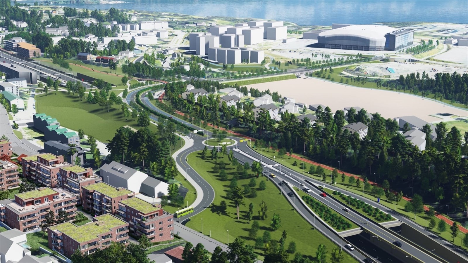 Les mer om prosjektet som legger E18 under bakken på statens vegvesen sine sider Galleribilde