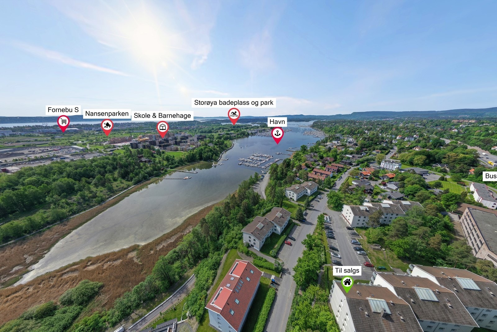 Se lenke under visningspåmelding for 360 Dronefoto av området! Galleribilde