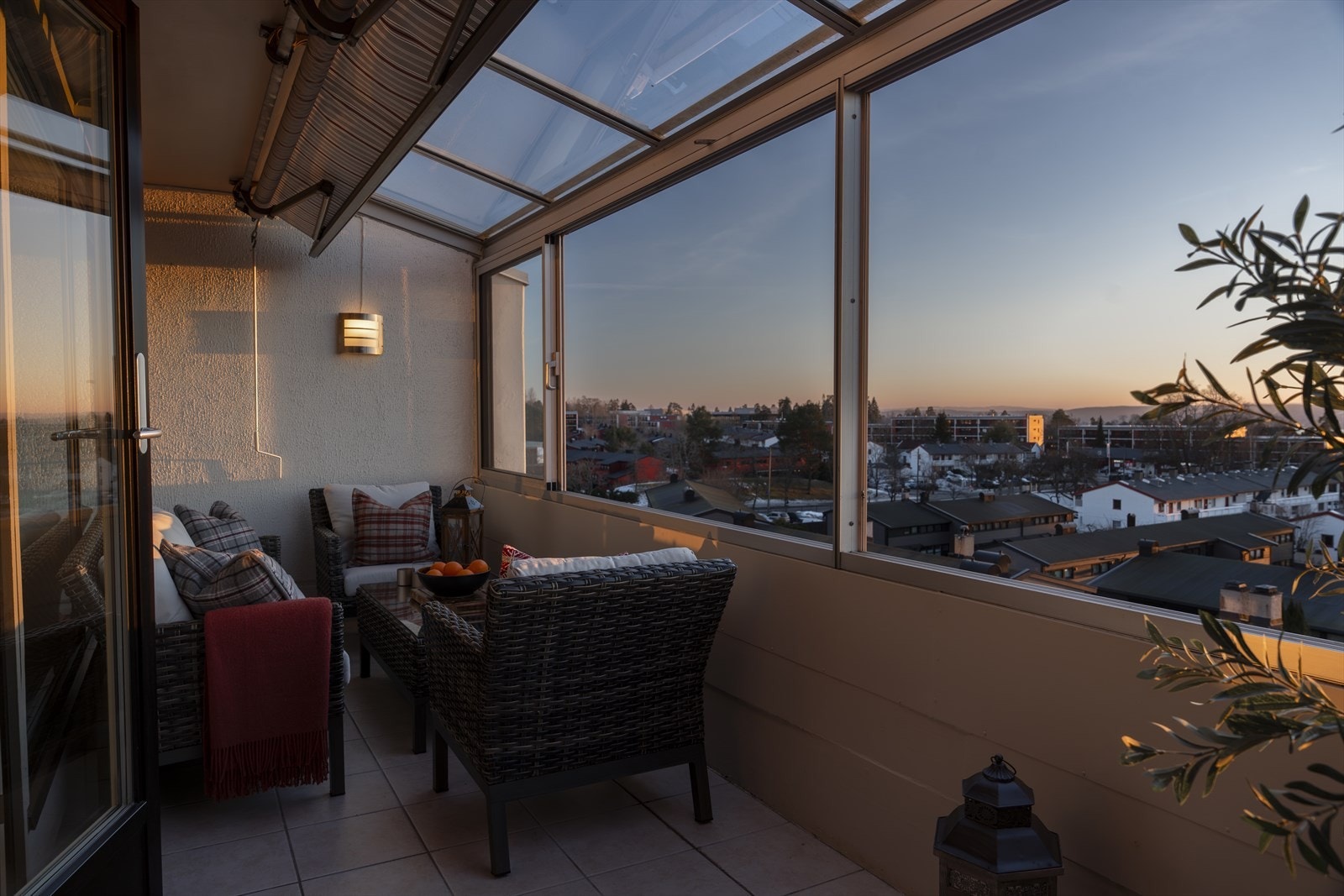 På balkongen kan du nyte varme sommerkvelder. Galleribilde