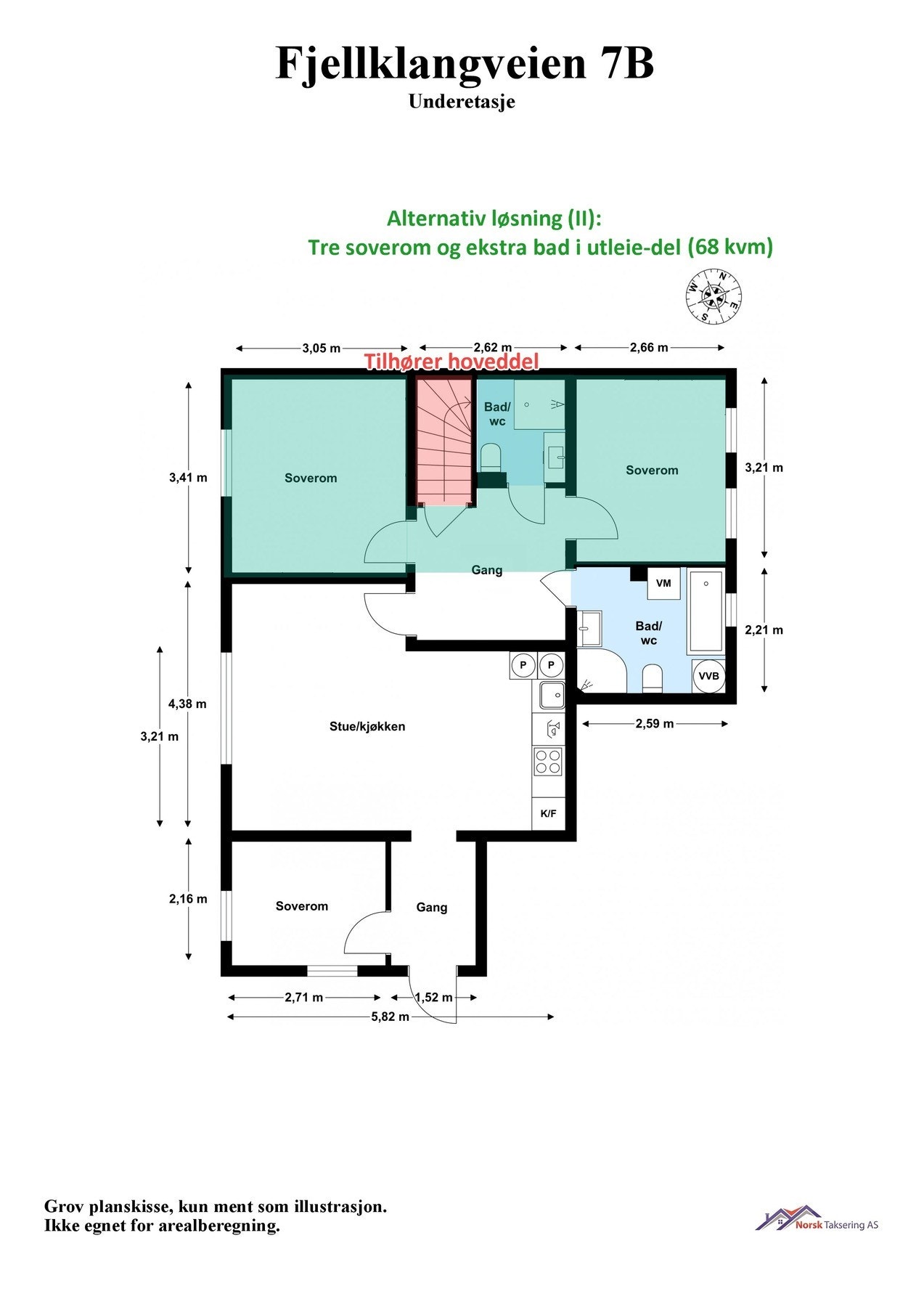 Alternativ planløsning (II). Galleribilde