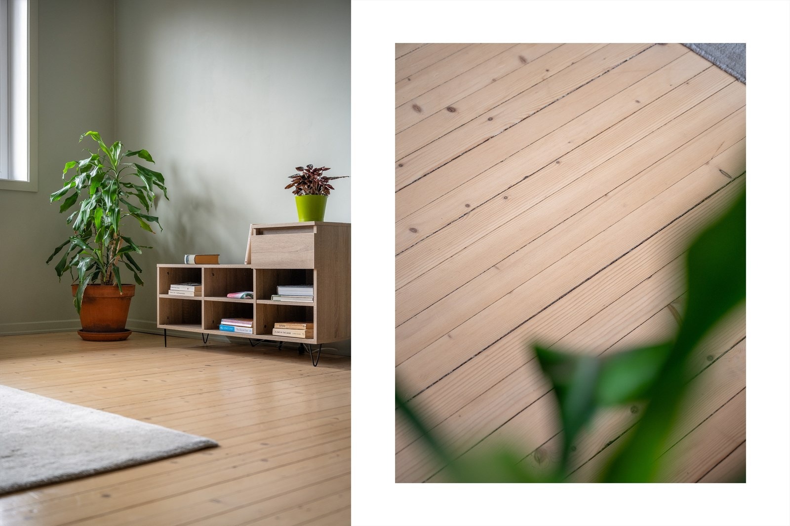 Nå i år ble veggene i stue, entré og det ene soverommet nysparklet og malt. Galleribilde