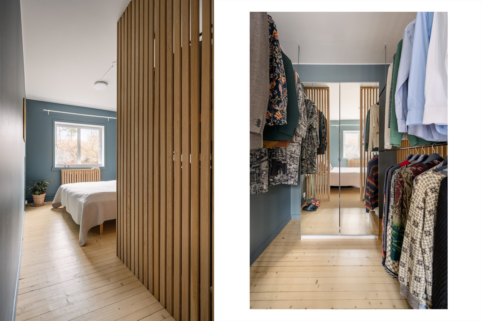 Hovedsoverommet er luftig og av romslig størrelse. Her er det walk-in closet for ekstra stilig oppbevaringsplass. Galleribilde