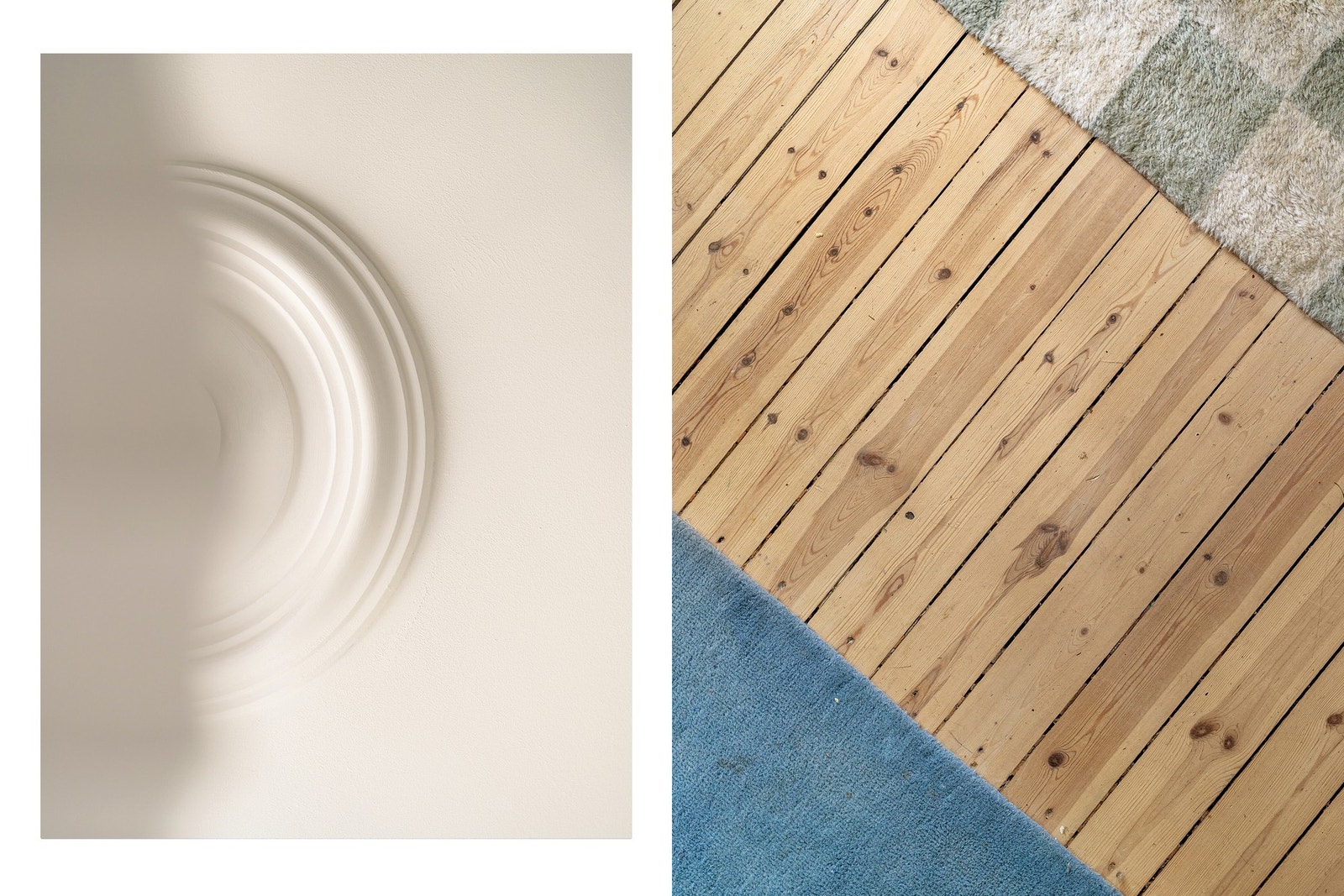 Oppussingen la vekt på skreddersydde løsninger som kombinerte den klassiske Lindern-leiligheten med det moderne. Her med det originale gulvet, og en nydelig rosett. Galleribilde