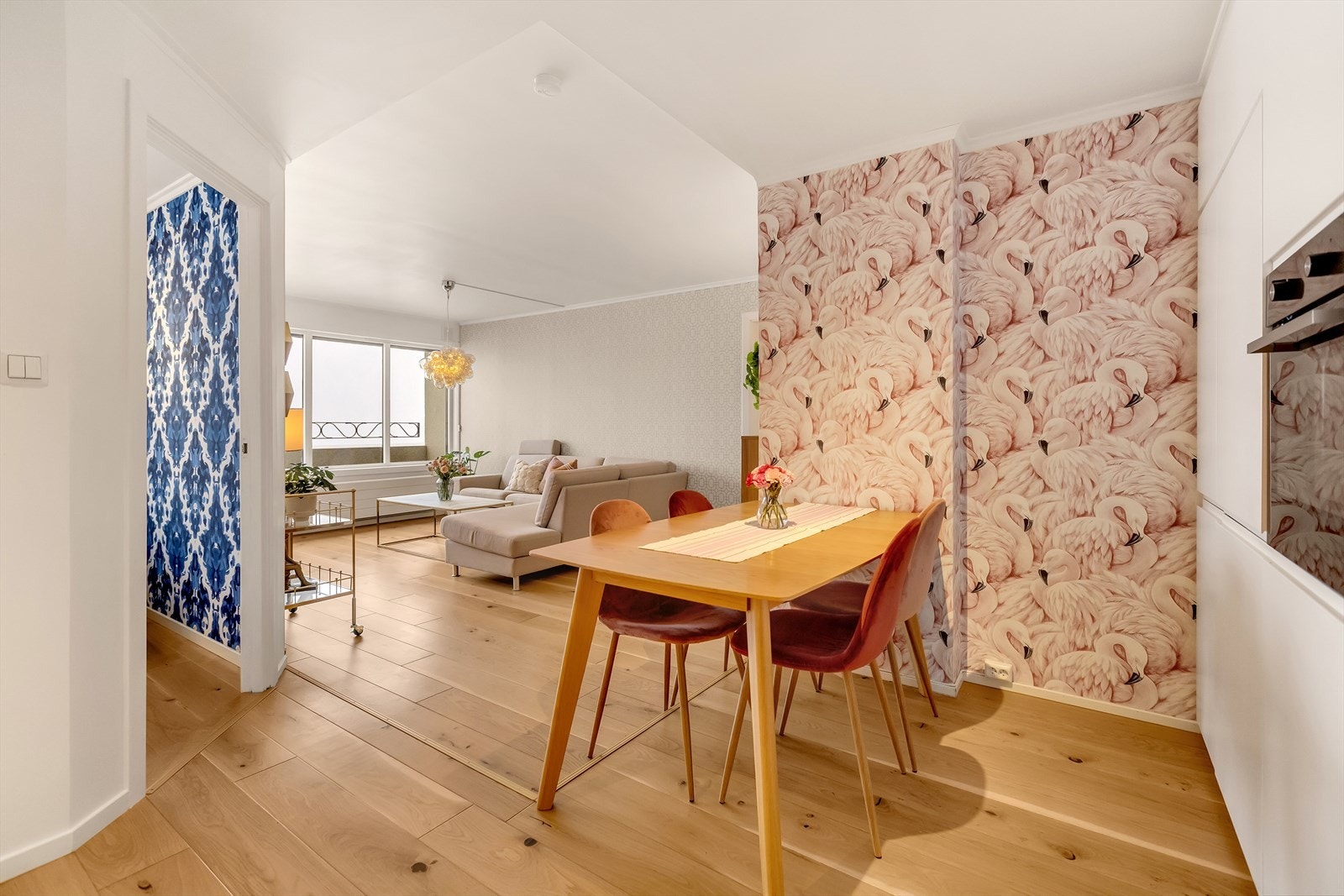 Sosial og smart planløsning. Galleribilde