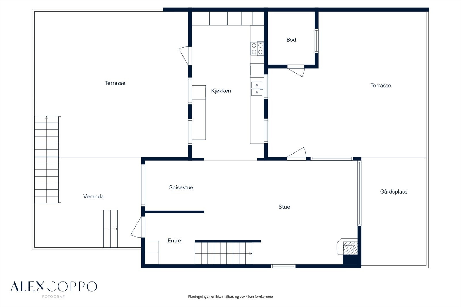 Plantegning hovedetasje Galleribilde