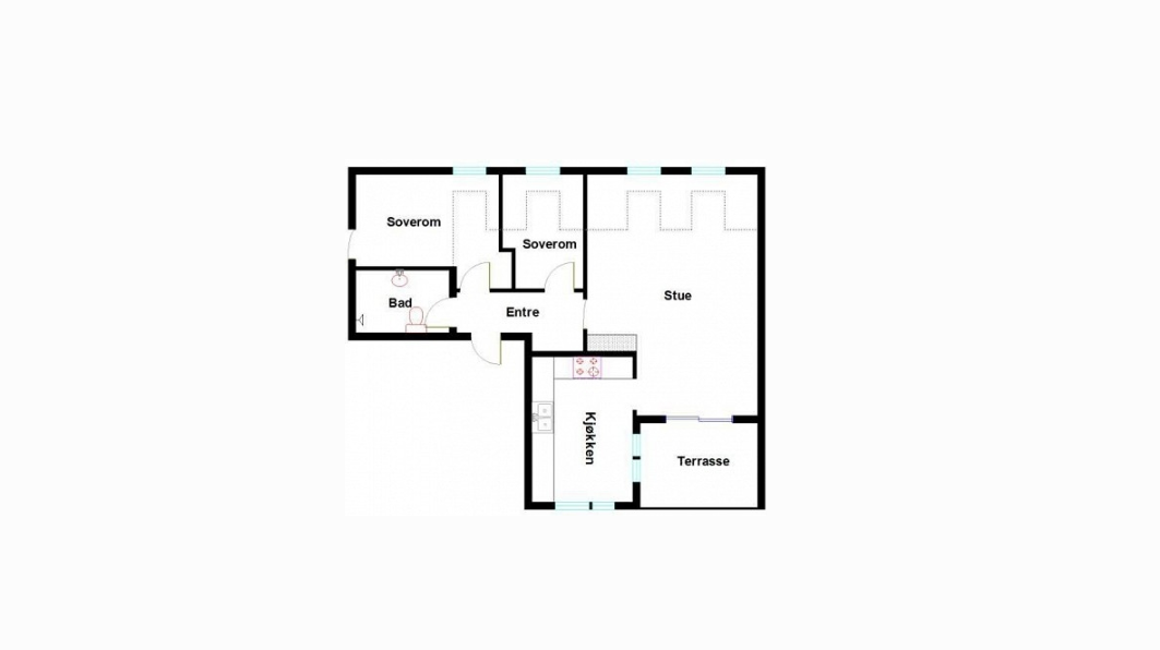 Plantegning - feil kan forekomme. Galleribilde