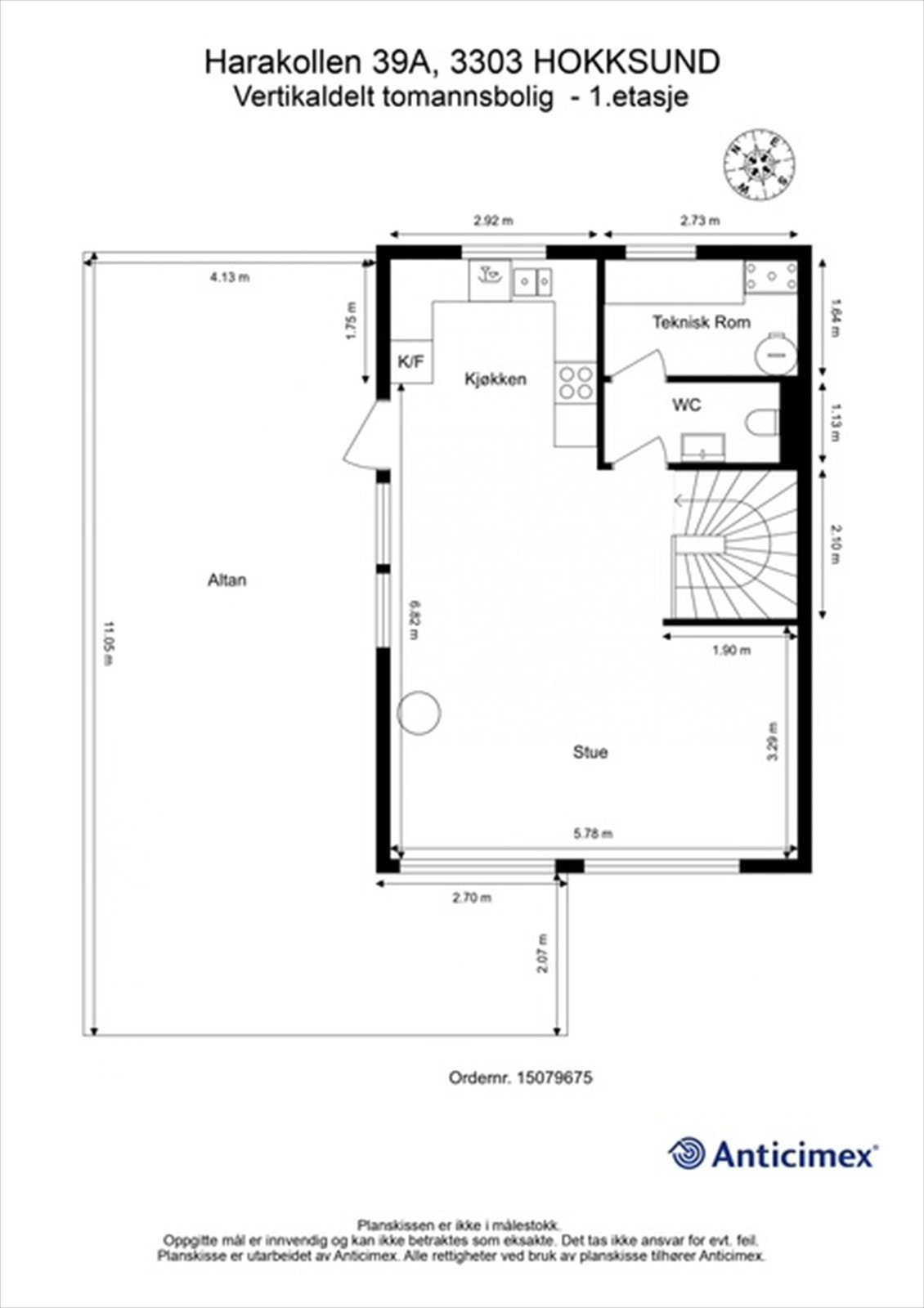 Plantegning 1. etasje Galleribilde
