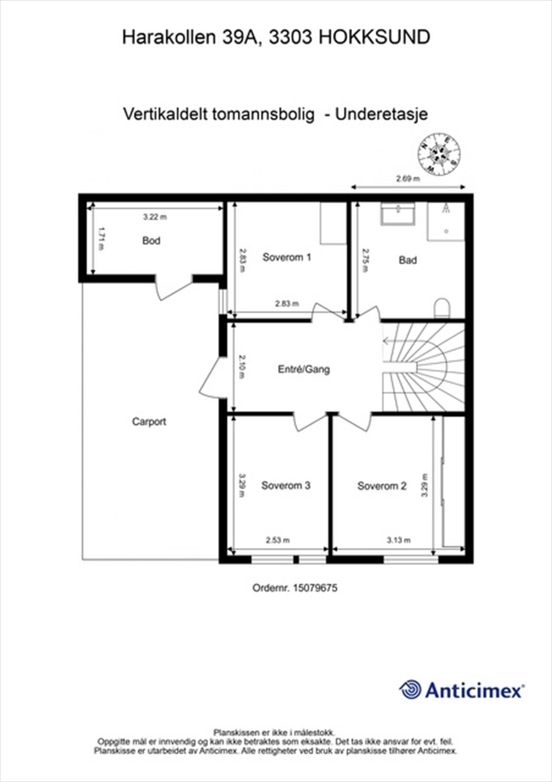 Plantegning underetasje Galleribilde