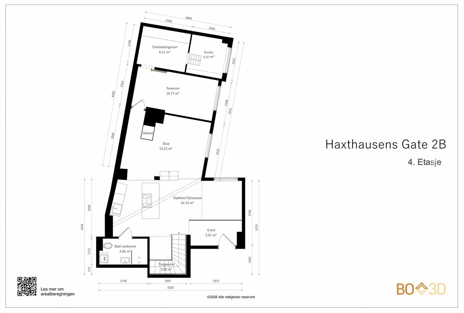 Plantegning 4. etasje. Galleribilde