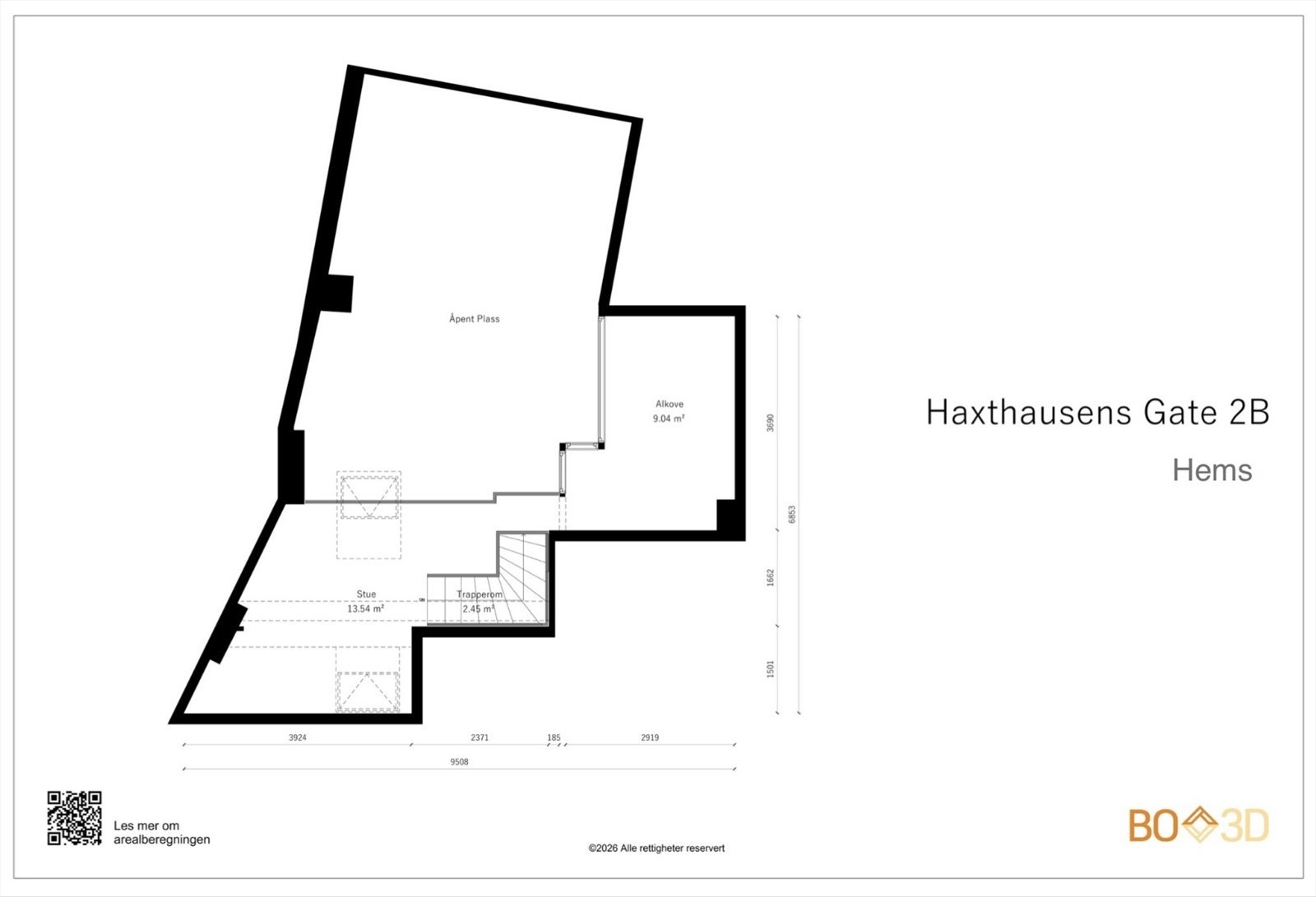 Plantegning hems. Galleribilde