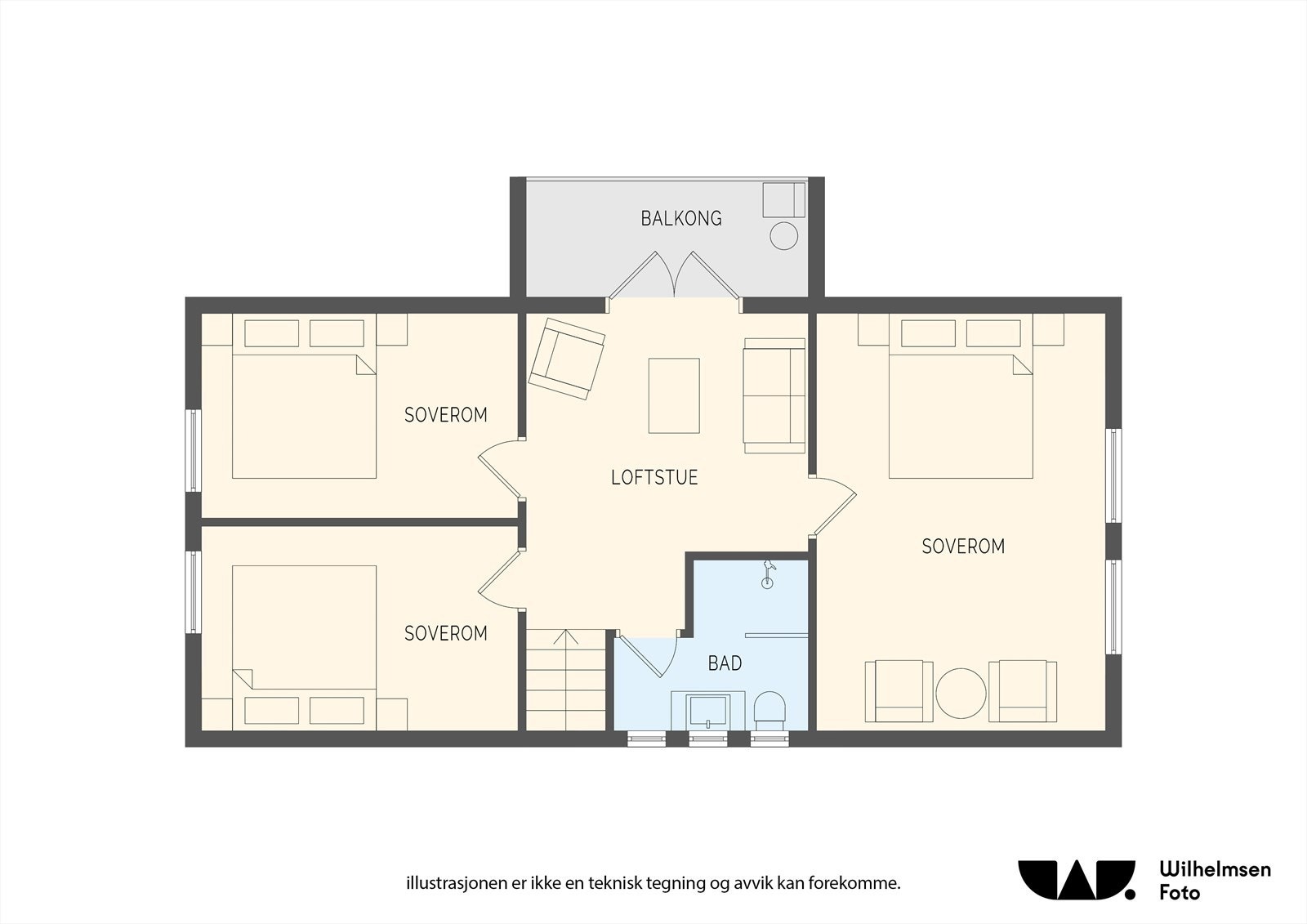 Plantegning i 2. etasje. Galleribilde