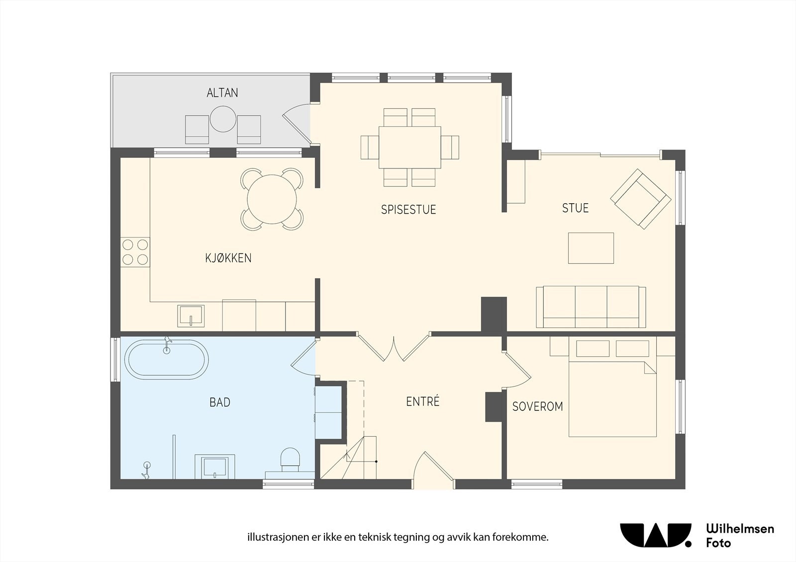 Plantegning 1. etasje. Galleribilde