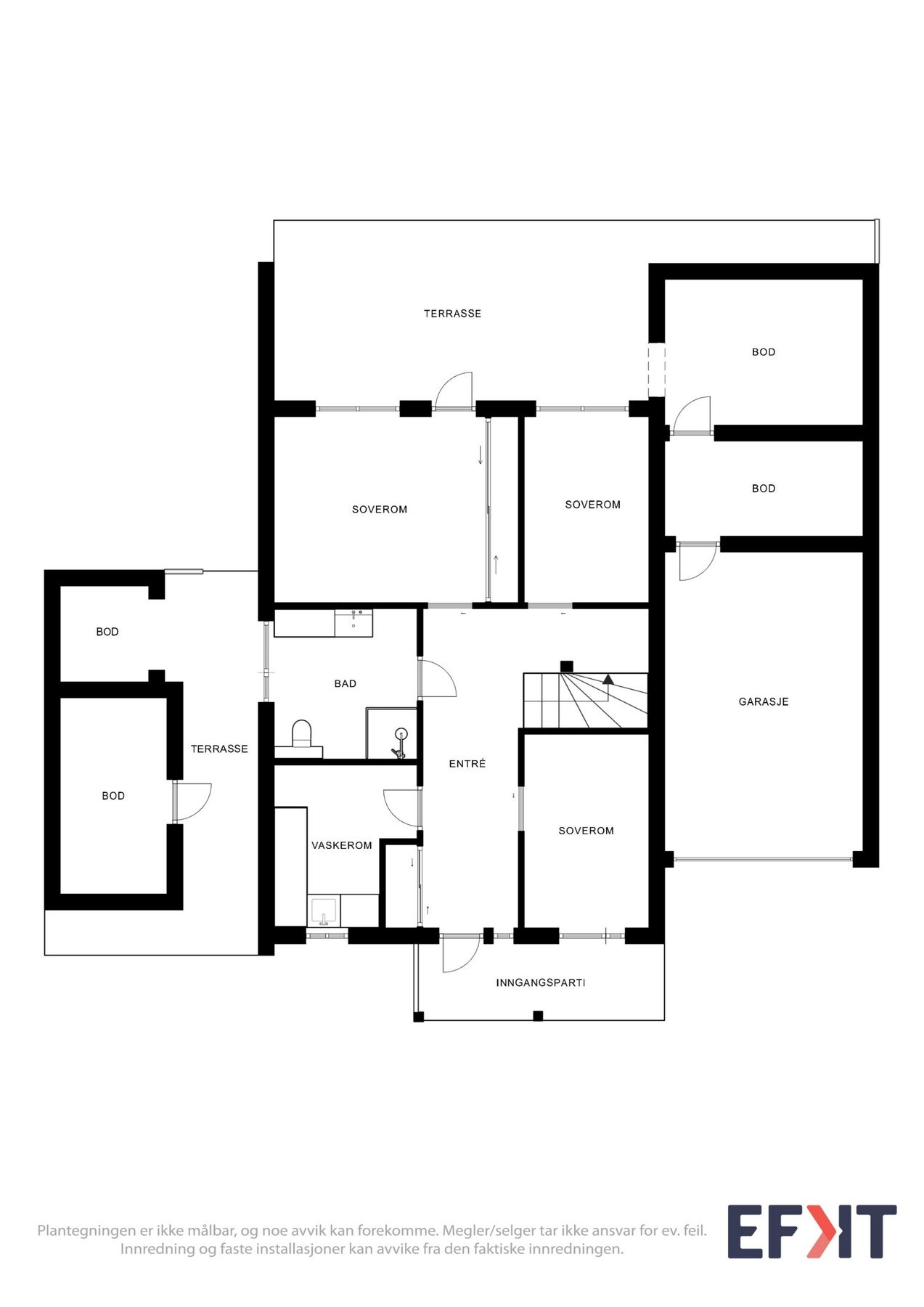 2D Plantegning - 1.etasje. Galleribilde