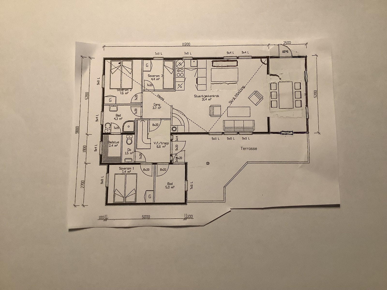 Plantegning 1. etasje Galleribilde