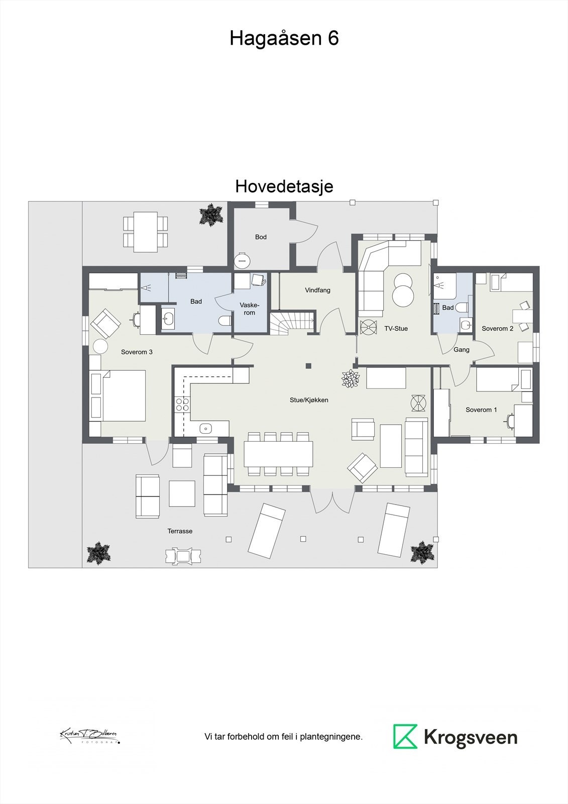 Planskisse hovedetasje. Galleribilde