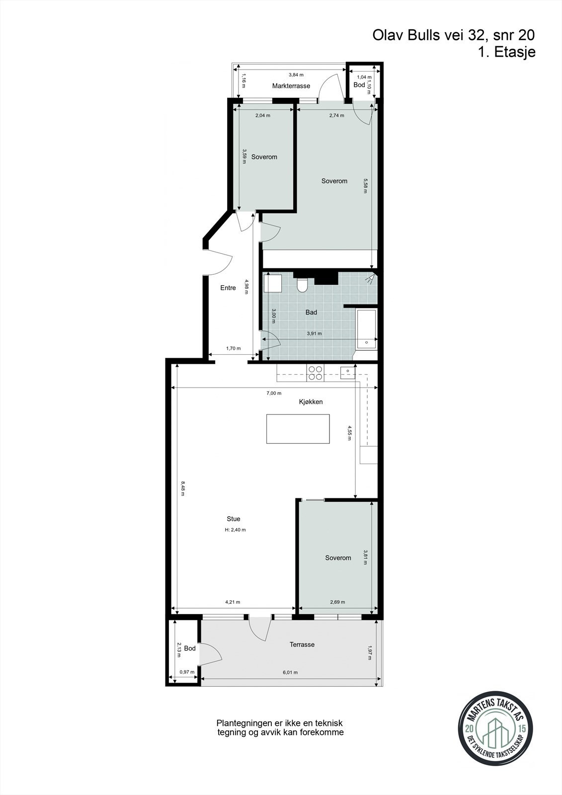 Dagens løsning - Gjennomgående med lys på begge sider - Trappefri adkomst Galleribilde
