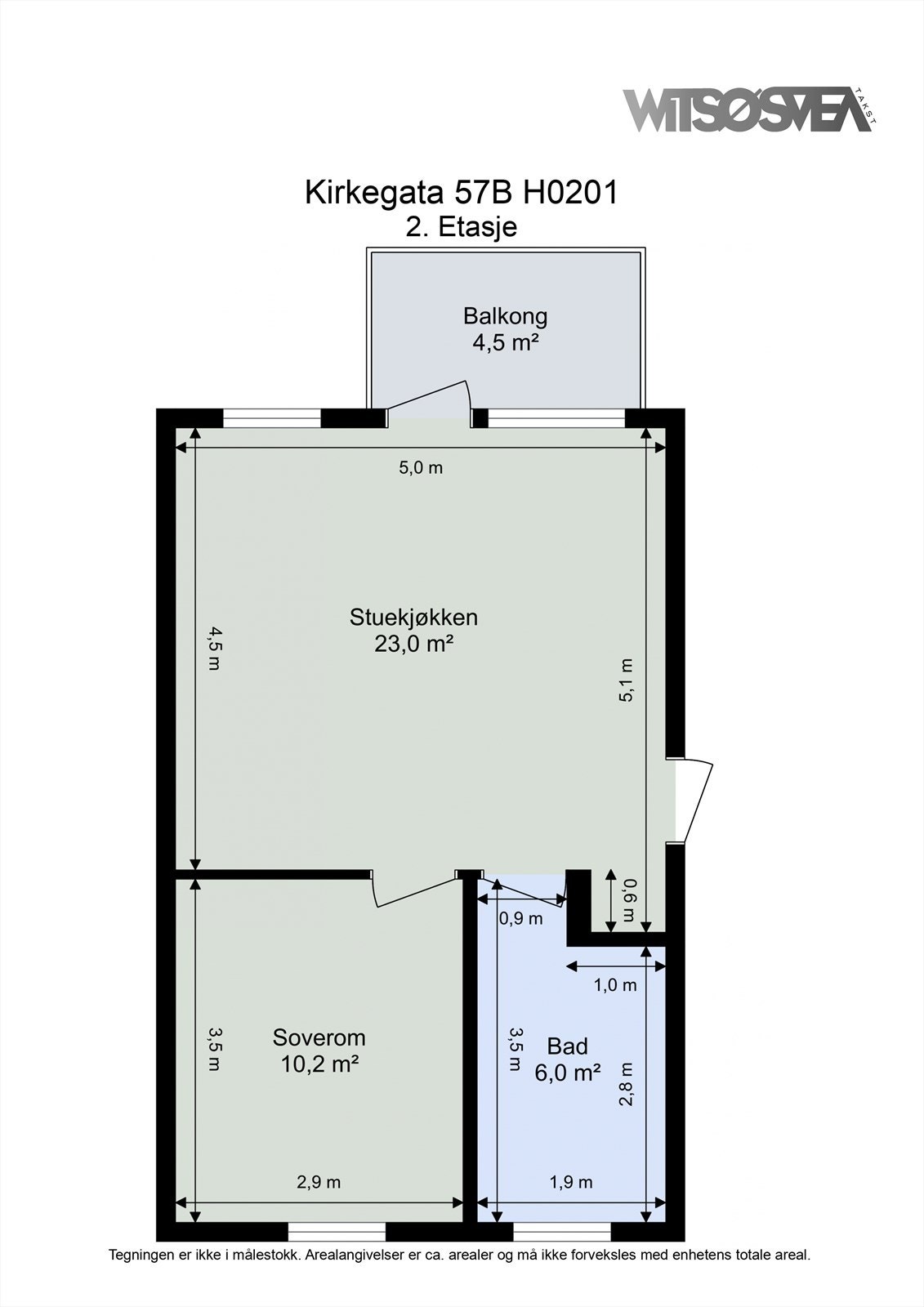 Leiligheten har en arealeffektiv planløsning på ca. 41 m² som omfatter stue/kjøkken, soverom og bad. Galleribilde