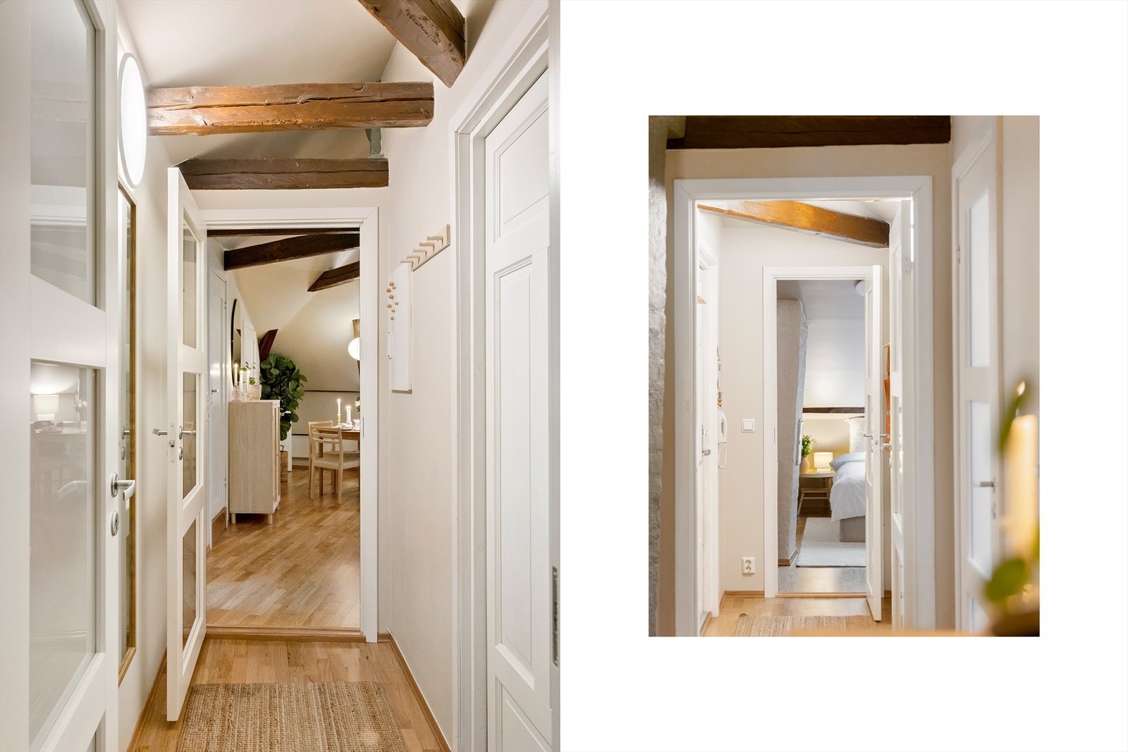 Sjarmerende entré med videre adkomst til resten av boligen. Her får du et hyggelig førsteinntrykk, med en innbydende overgang til leilighetens øvrige rom. Galleribilde