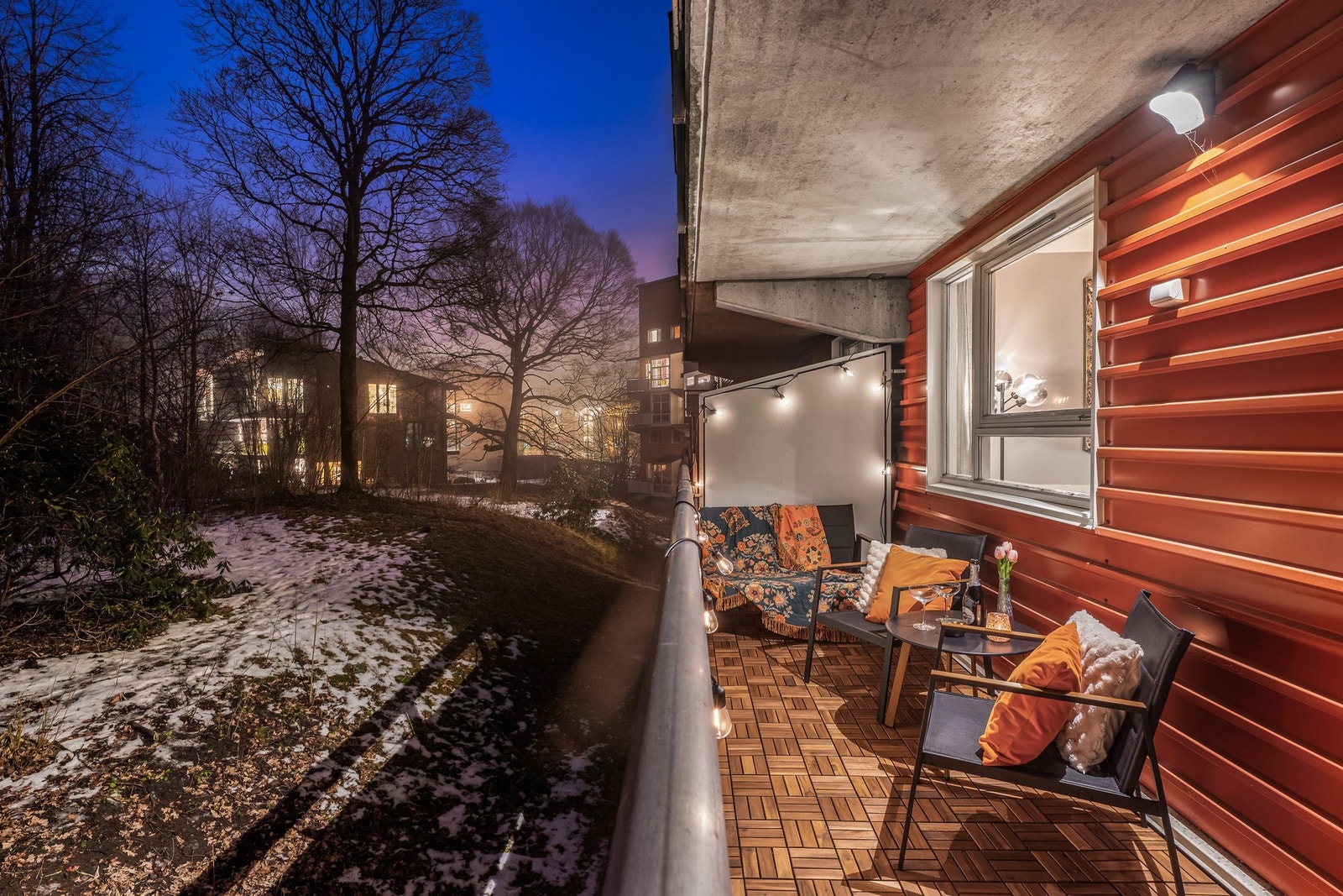 Her kan du følge solen fra ettermiddagen og utover kvelden Galleribilde