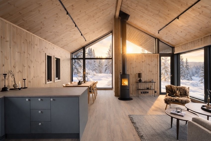 Ettermiddagstemning stue og kjøkken Galleribilde