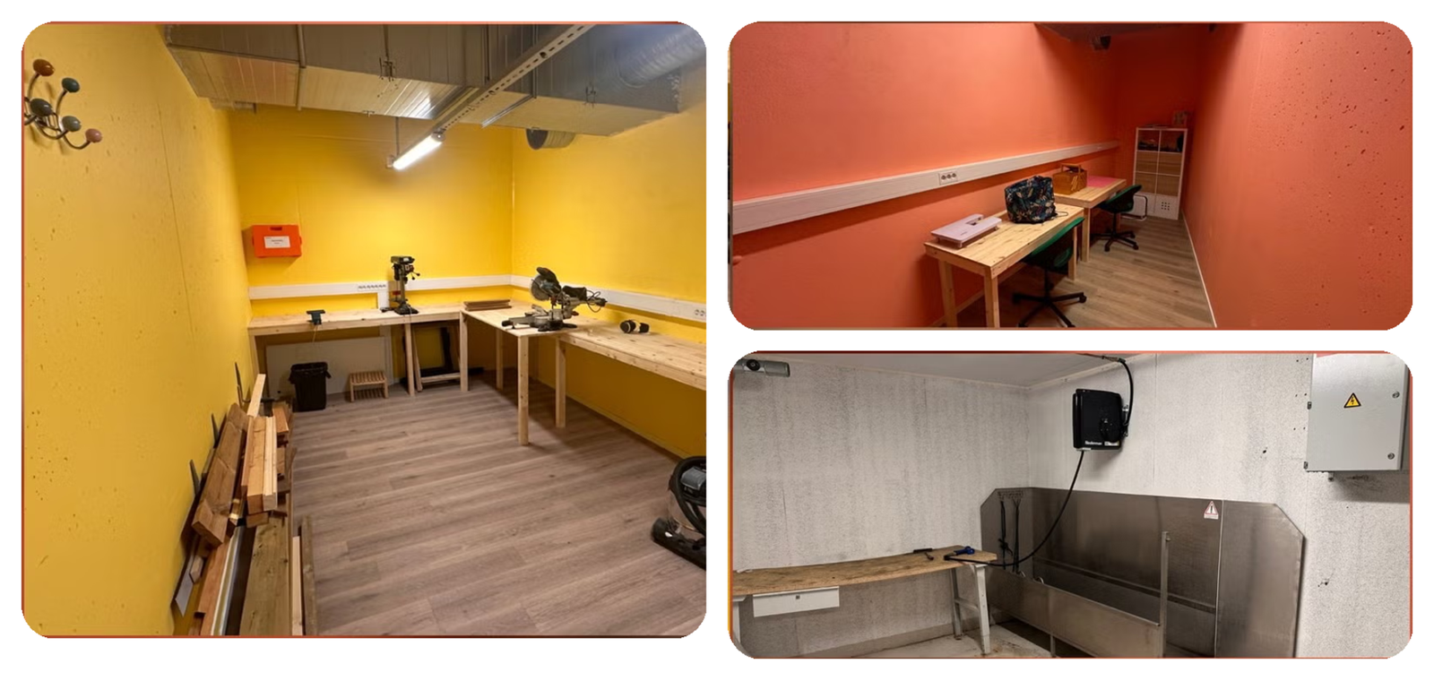 Sameiet har felles sykkelparkering, sykkelverksted, sybod og verksted. Galleribilde