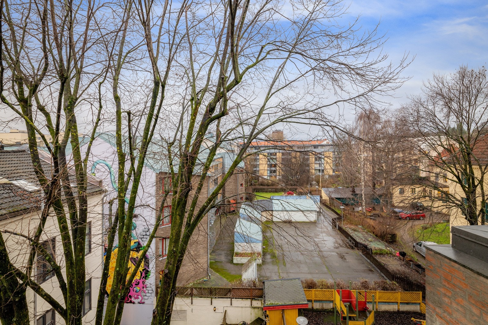 Hyggelig utsikt fra toppetasjen! Galleribilde