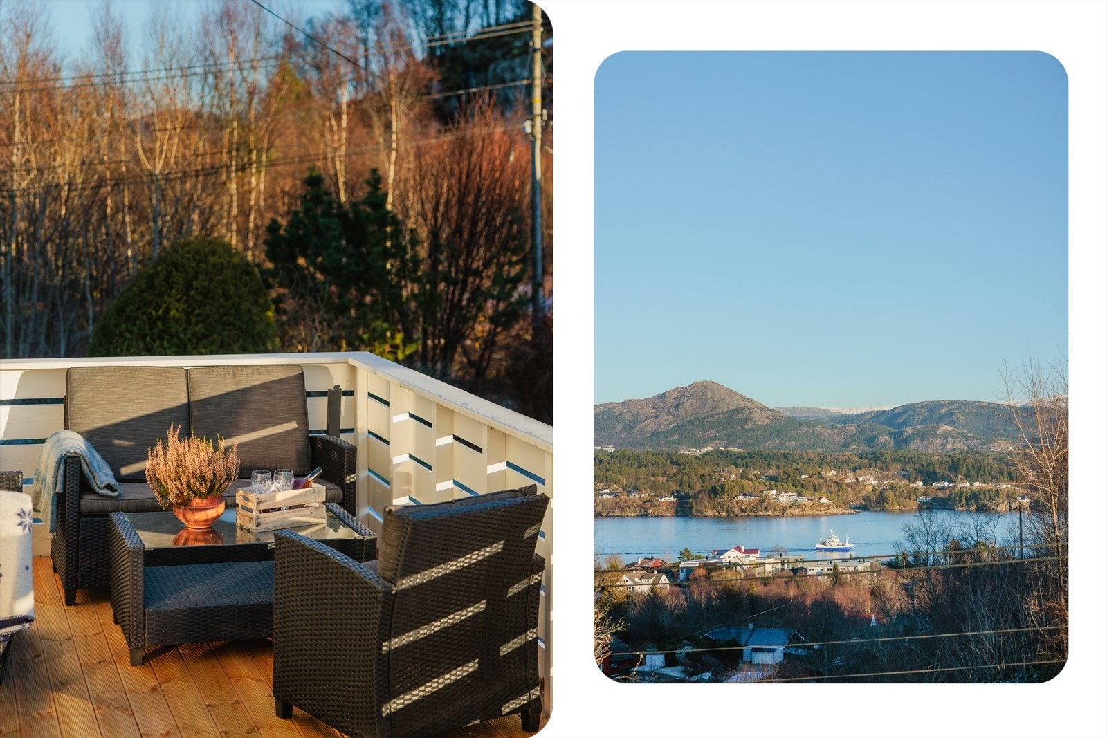 Fra stuen er det utgang til en solrik, sørvendt terrasse Galleribilde