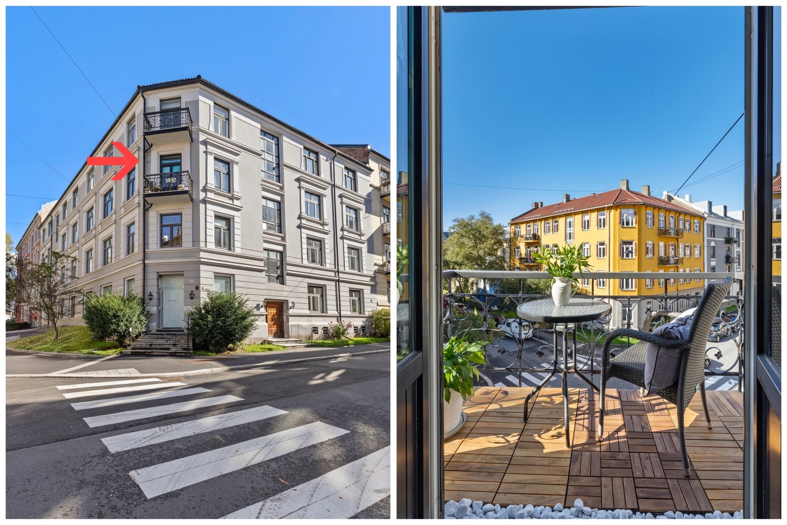 Leiligheten ligger høyt og fritt i 3. etasje med hyggelig utstyn. Galleribilde