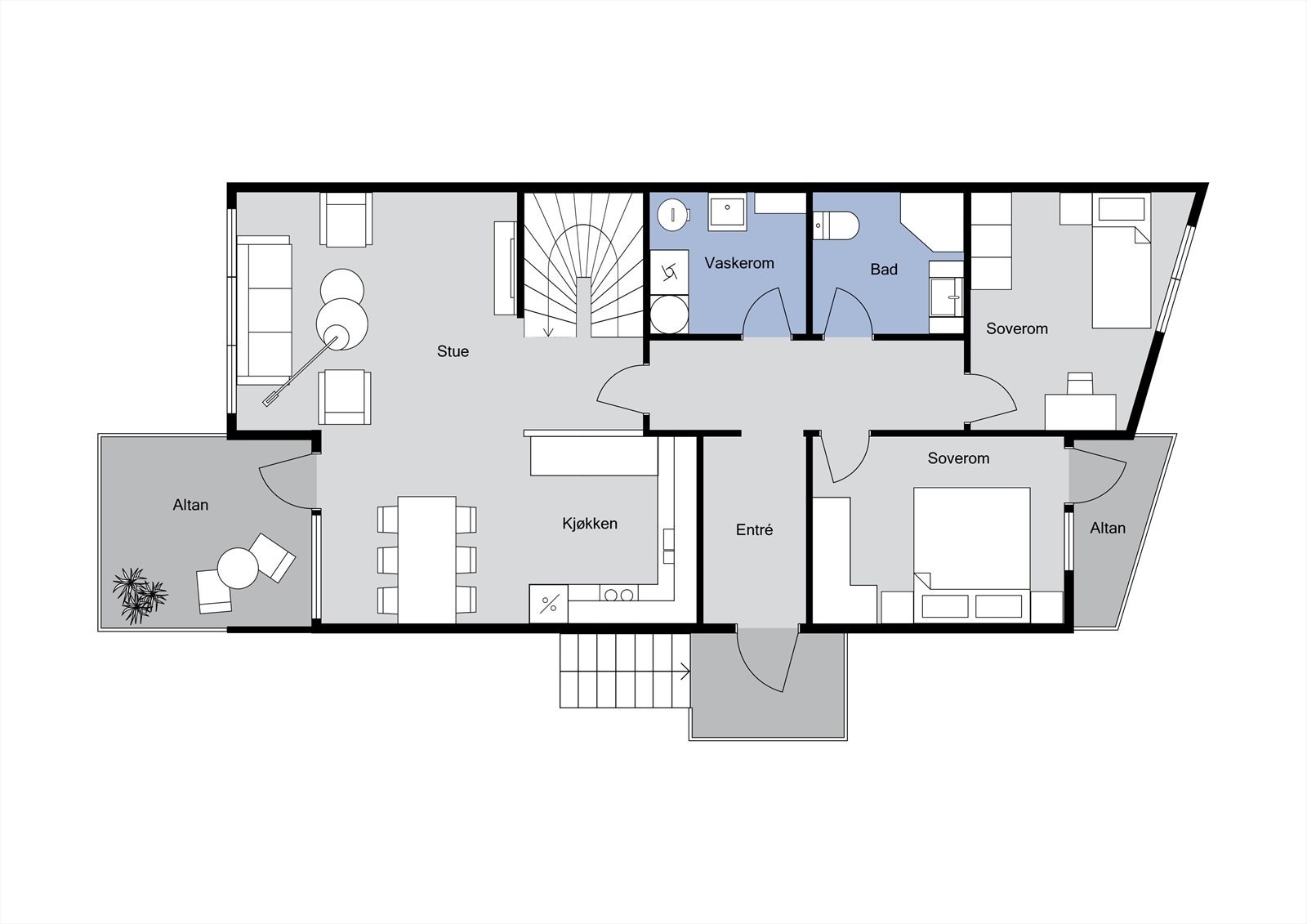 Planløsning 2. etasje Galleribilde