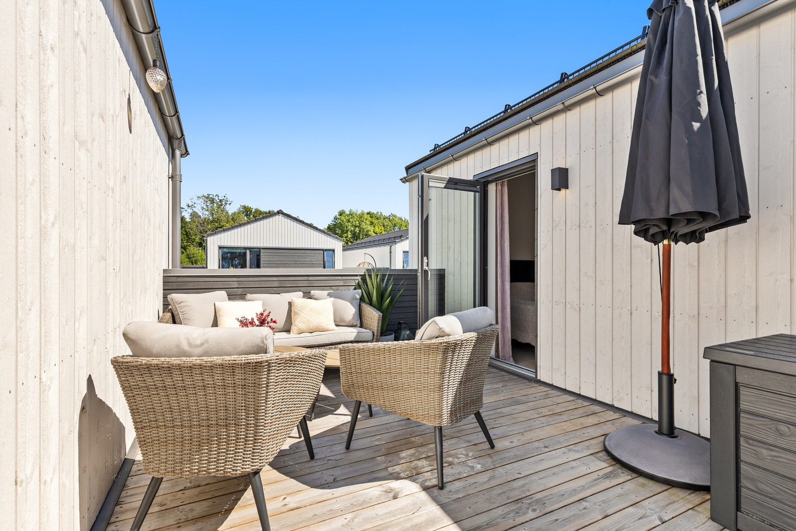 Solrik takterrasse (over carport) på 31 kvm. Galleribilde