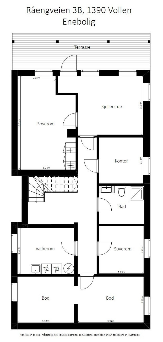 Plantegning underetasje. Galleribilde