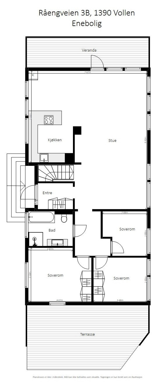 Plantegning 1. etasje. Galleribilde