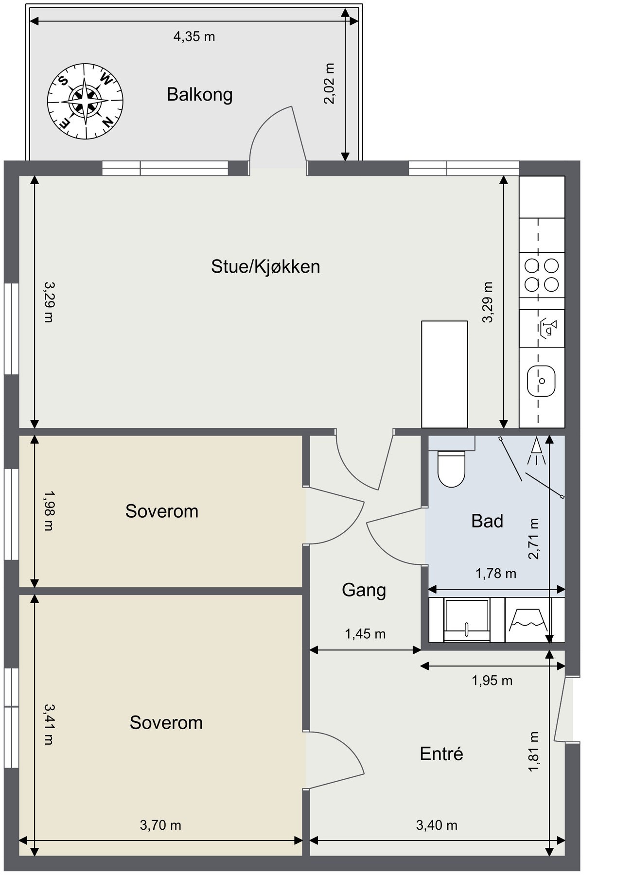 Plantegning. Skissen er ikke målbar og kun ment som illustrasjon. Avvik kan forekomme. Galleribilde