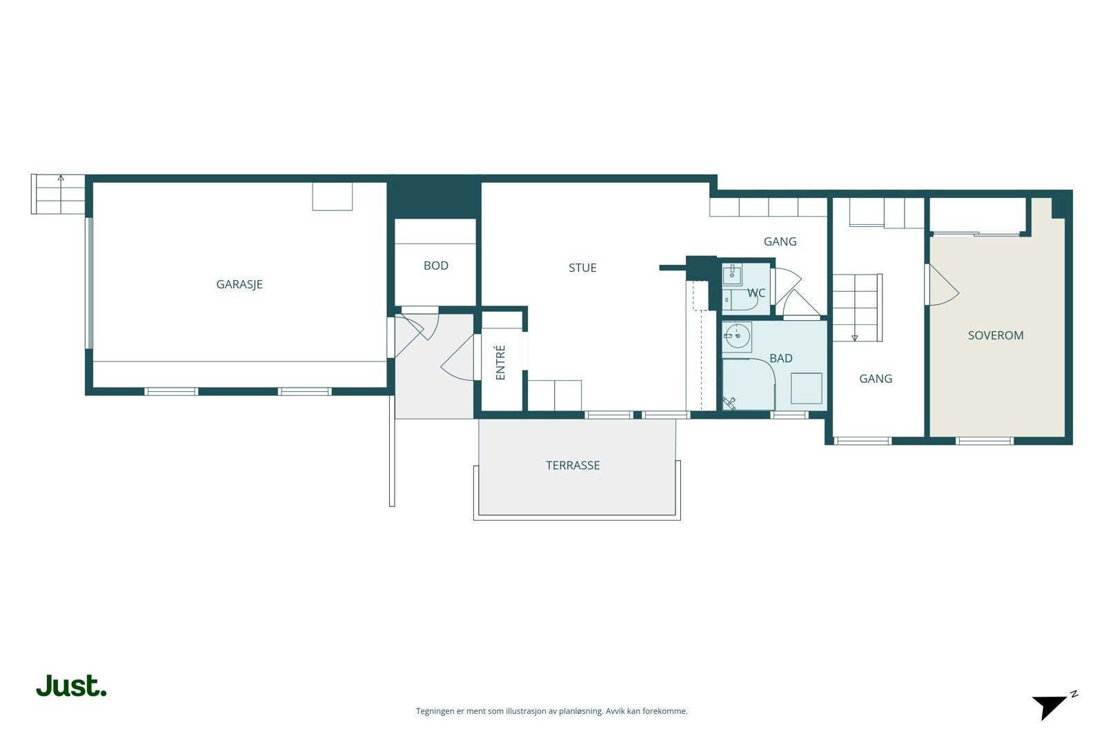 Planskisse underetasje.