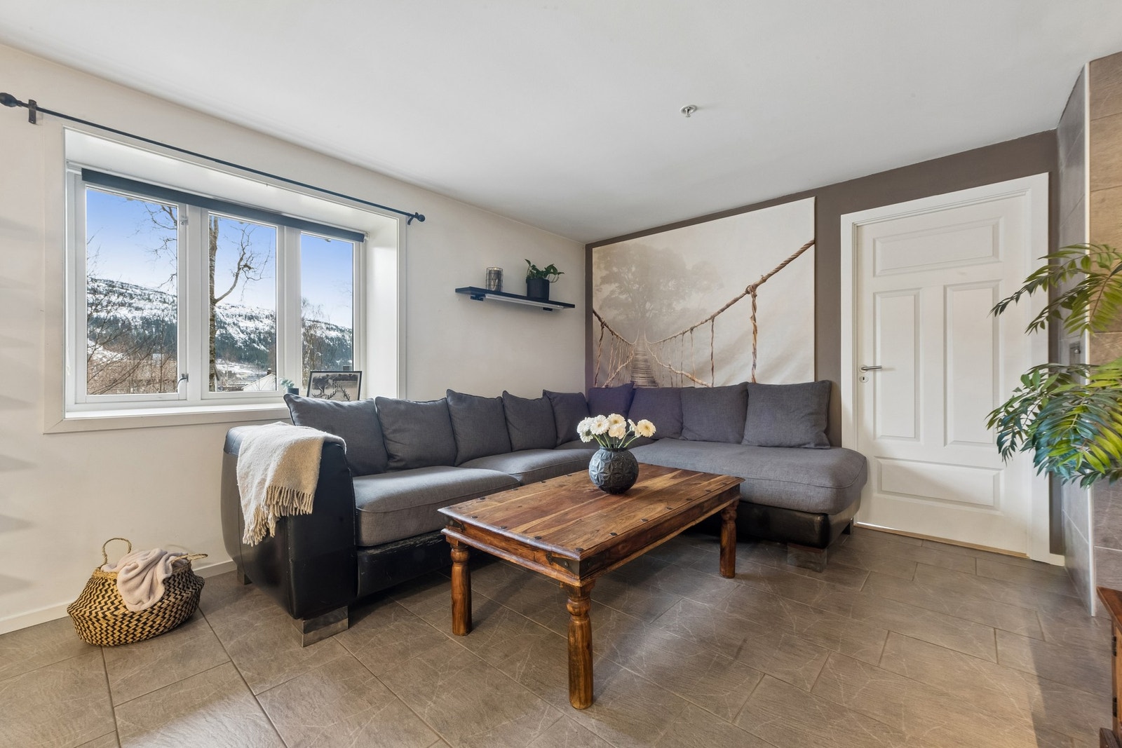 Det er varmekabler i de fleste rommene i leiligheten. Galleribilde